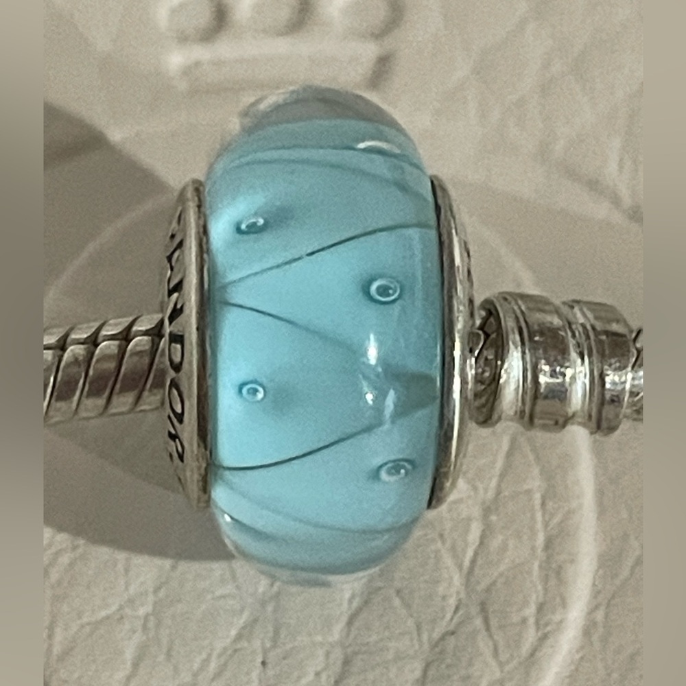 Pandora Light Turquoise Murano Glass Charm